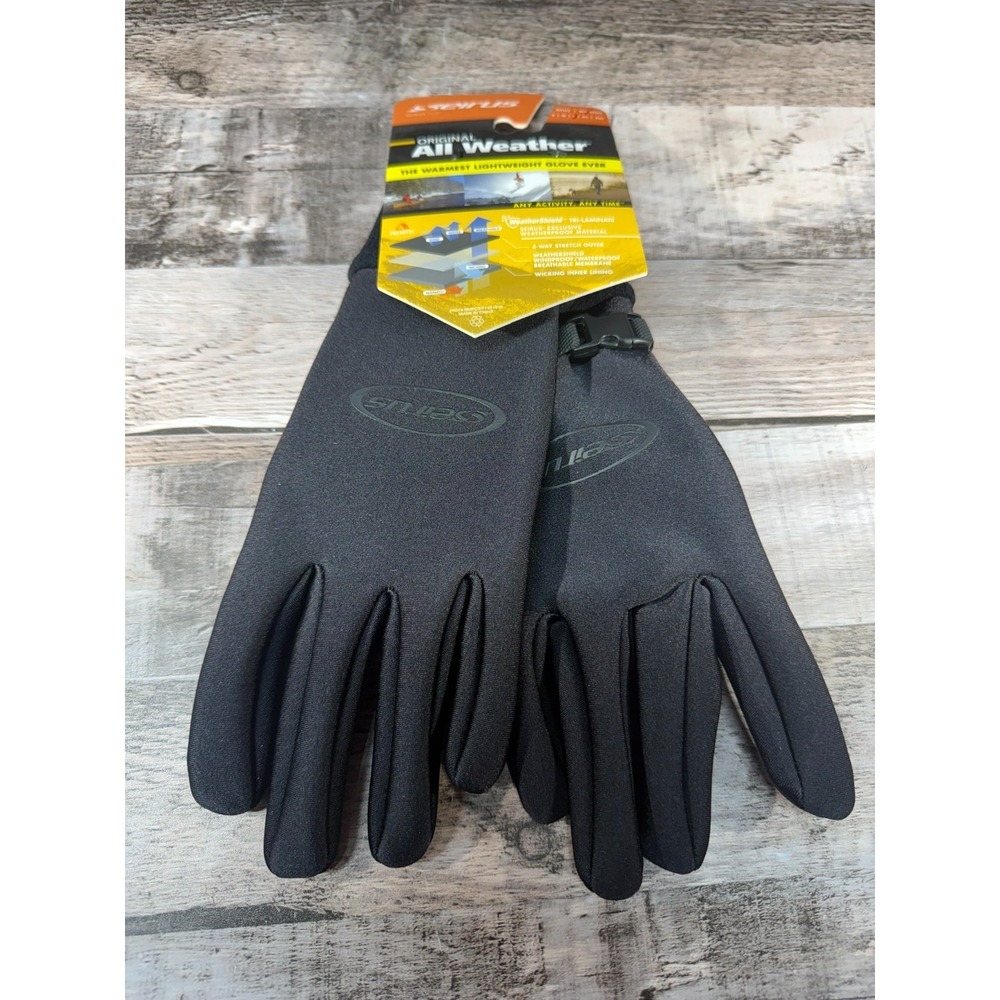 New Serius All Weather Women Lightweight Gloves Size Large Black